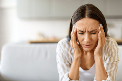 woman with headache